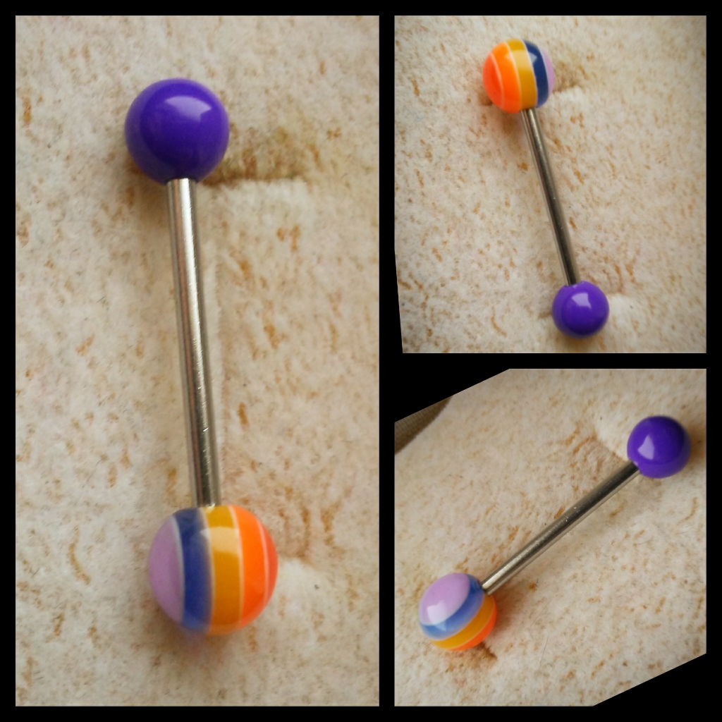 415 Rainbow Stainless Barbell Piercing Body Jewelry